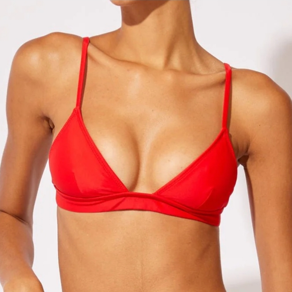 Solid & Striped Green Bikini Top - image 6